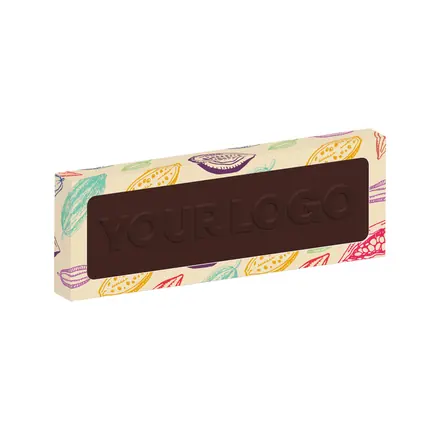 Eco Window Box - 12 Baton Bar - Vegan Dark Chocolate - 3D Branding - branded promotional product