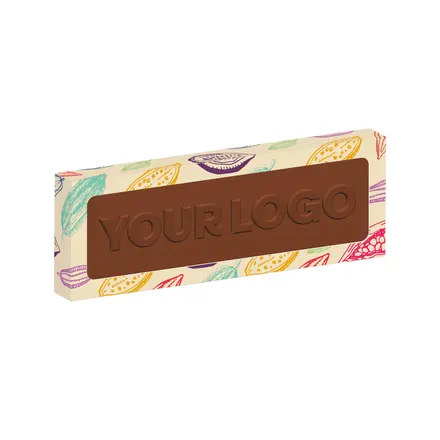 Eco Window Box - 12 Baton Bar - Milk Chocolate³ - 3D Branding - branded promotional product