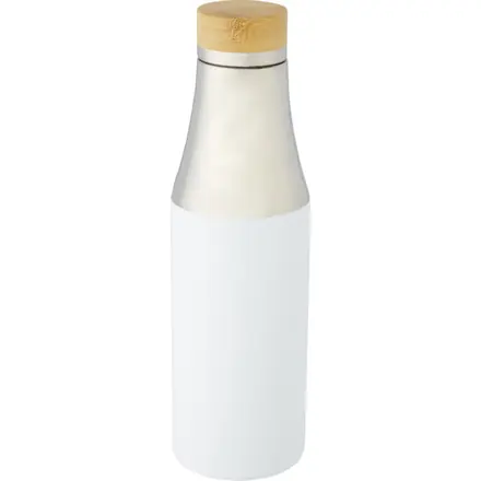 Hulan 540 ml copper vacuum insulated stainless steel bottle with bamboo lid - PF Concept promotional product, branded with your logo