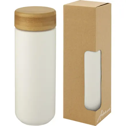 Lumi 300 ml ceramic tumbler with bamboo lid - PF Concept promotional product, branded with your logo