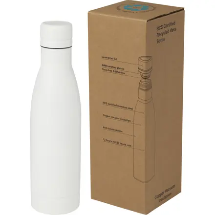 Vasa 500 ml RCS certified recycled stainless steel copper vacuum insulated bottle - branded promotional product