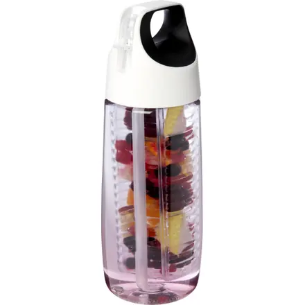 HydroFruit 700 ml recycled plastic sport bottle with flip lid and infuser - branded promotional product