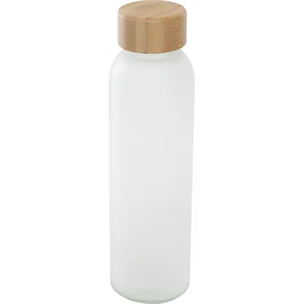 Lume 500 ml matte soda lime glass bottle with bamboo lid - PF Concept promotional product, branded with your logo