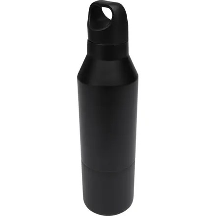 Odessy 600 ml RCS certified recycled stainless steel insulated bottle with 300 ml cup - PF Concept promotional product, branded with your logo