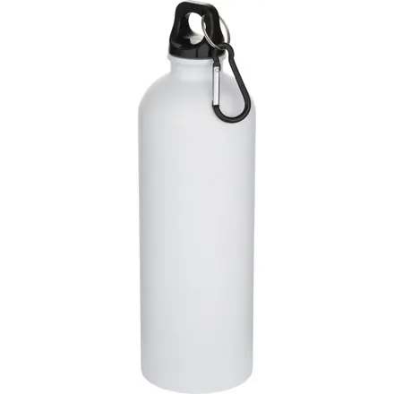 Oregon 750 ml matte RCS recycled single wall stainless steel water bottle with carabiner - PF Concept promotional product, branded with your logo