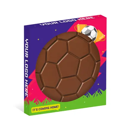 Matchday Treats - Eco Window Box - Milk Chocolate Disc - 100mm - branded promotional product