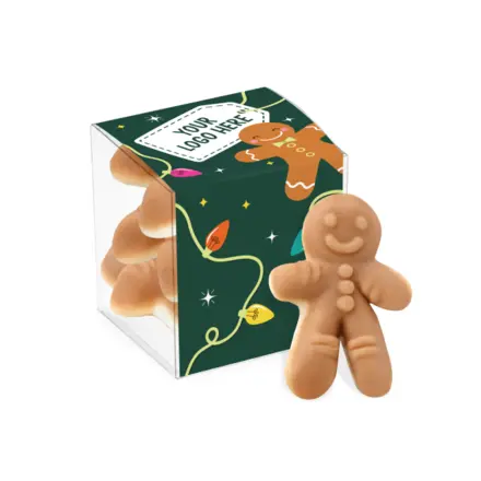Winter Collection - Clear Cube - Gingerbread Men - branded promotional product