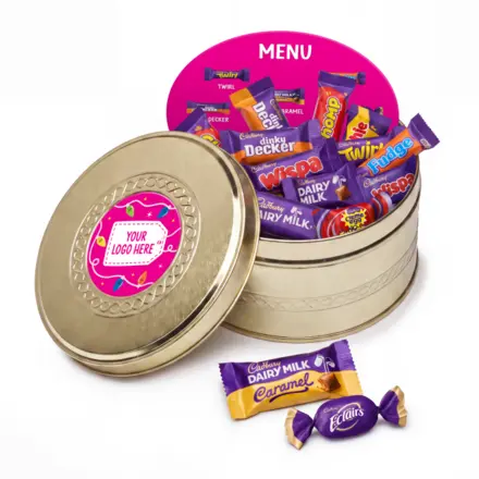 Winter Collection - Gold Treat Tin - Heroes - branded promotional product