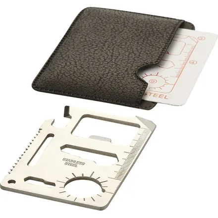 Saki 15-function pocket tool card - PF Concept promotional product, branded with your logo