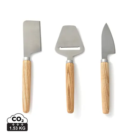 VINGA Retro cheese set - XD Connects promotional product, branded with your logo