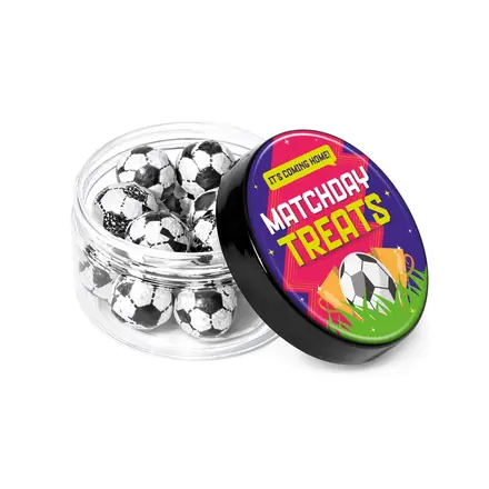 Matchday Treats - Screw Top Jar - Chocolate Footballs - branded promotional product