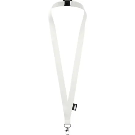 Tom recycled PET lanyard with breakaway closure - branded promotional product