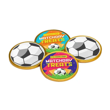 Matchday Treats - Medallion - 75mm - Foiled Chocolate - branded promotional product