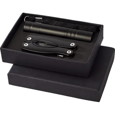 Scout multi-function knife and LED flashlight set - PF Concept promotional product, branded with your logo