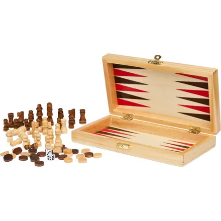 Mugo 3-in-1 wooden game set - PF Concept promotional product, branded with your logo