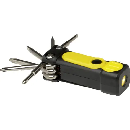 Octo 8-in-1 RCS recycled plastic screwdriver set with torch - PF Concept promotional product, branded with your logo