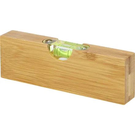 Flush bamboo spirit level with bottle opener - PF Concept promotional product, branded with your logo