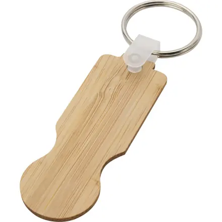 Ronan bamboo trolley keychain - PF Concept promotional product, branded with your logo