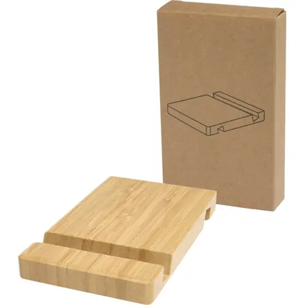 Bubup bamboo 2-angled tablet and phone stand - PF Concept promotional product, branded with your logo