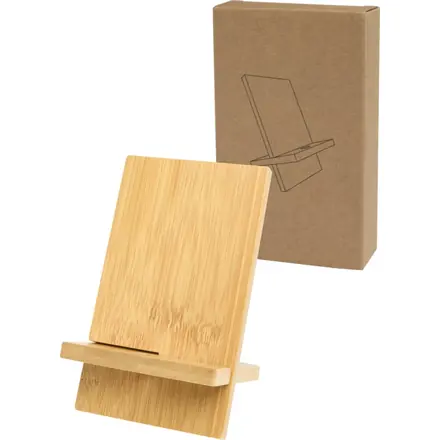 Ceibo detachable bamboo phone stand - PF Concept promotional product, branded with your logo