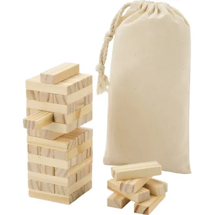 Jumble wooden toppling tower game - PF Concept promotional product, branded with your logo