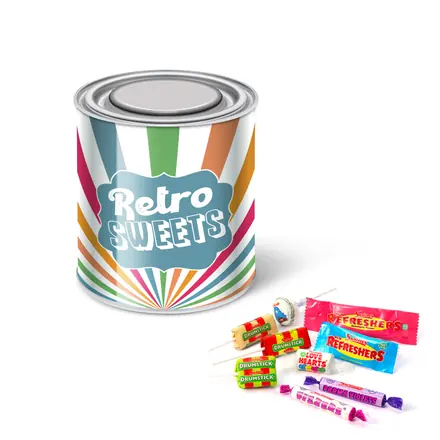 Large Paint Tin - Retro Sweets - Pick 'n' Mix Sweets - branded promotional product