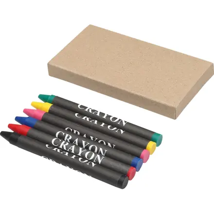 Ayo 6-piece coloured crayon set - PF Concept promotional product, branded with your logo