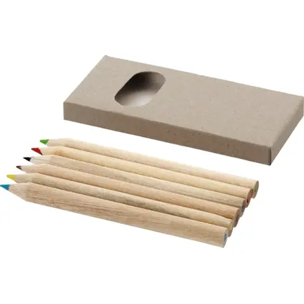 Ayola 6-piece coloured pencil set - PF Concept promotional product, branded with your logo