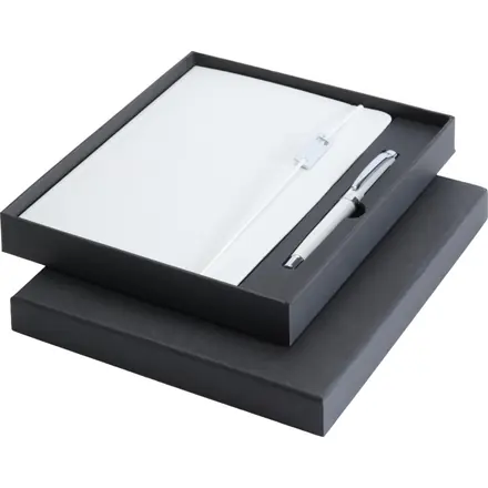 Legato Elegance A5 hard cover notebook and rollerball pen set - PF Concept promotional product, branded with your logo