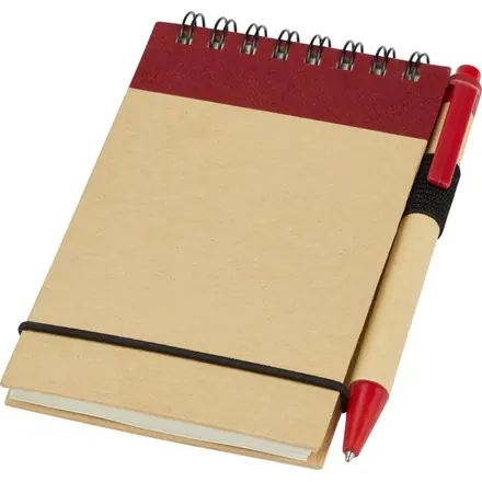 Zuse A7 recycled jotter notepad with pen - PF Concept promotional product, branded with your logo