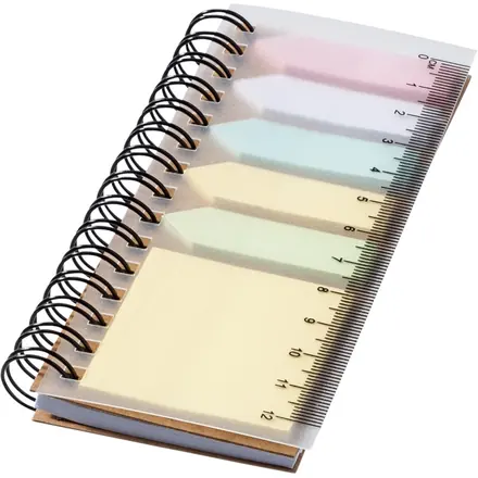 Spinner spiral notebook with coloured sticky notes - PF Concept promotional product, branded with your logo