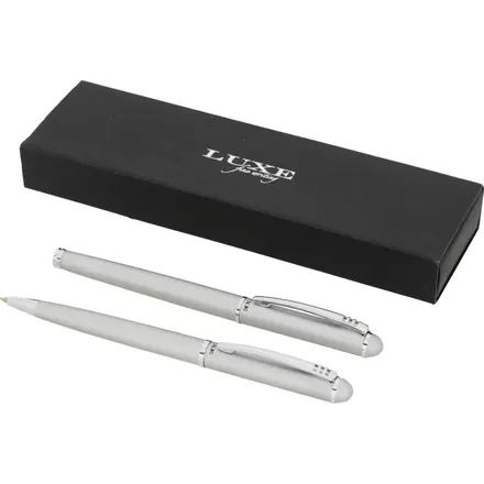 Andante duo pen gift set (black ink) - PF Concept promotional product, branded with your logo