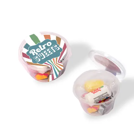 Eco Maxi Pot - Retro Sweets - branded promotional product