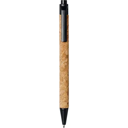 Midar cork and wheat straw ballpoint pen (black ink) - PF Concept promotional product, branded with your logo
