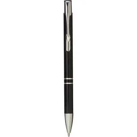 Moneta aluminium click ballpoint pen (black ink) - PF Concept promotional product, branded with your logo