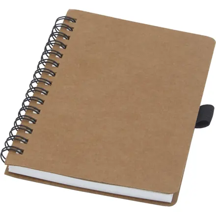 Cobble A6 wire-o recycled cardboard notebook with stone paper - PF Concept promotional product, branded with your logo