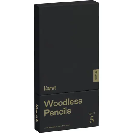 Karst® 5-pack 2B woodless graphite pencils - PF Concept promotional product, branded with your logo