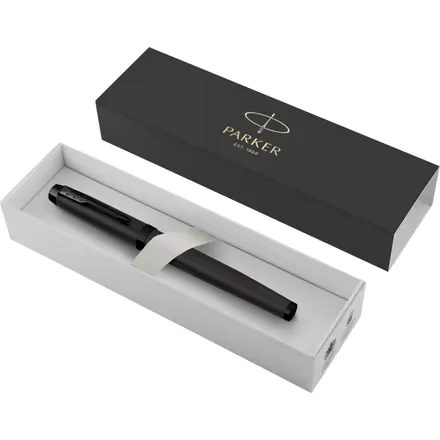 Parker IM achromatic rollerball pen (black ink) - PF Concept promotional product, branded with your logo