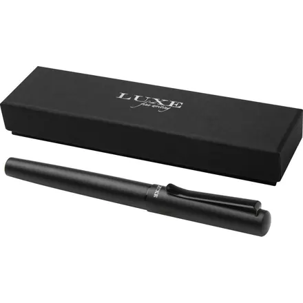 Lucetta recycled aluminium fountain pen (black ink) - PF Concept promotional product, branded with your logo