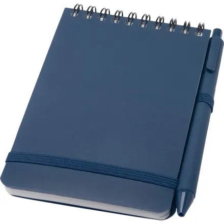 Thalaasa A6 hard cover ocean-bound notebook with ballpoint pen (black ink) - PF Concept promotional product, branded with your logo