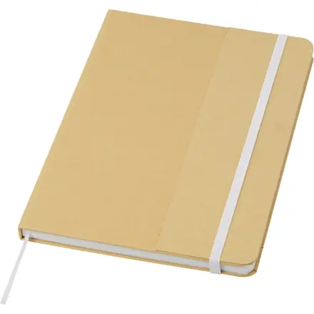 Nelida A5 recycled cardboard hard cover notebook - PF Concept promotional product, branded with your logo