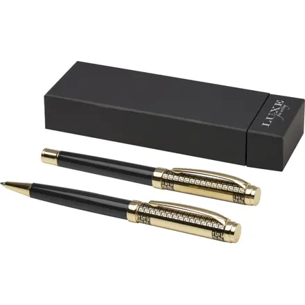Legato ballpoint and rollerball pen set (blue ink) - PF Concept promotional product, branded with your logo
