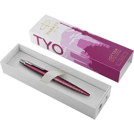 Parker Jotter SE Global Icons colour trim ballpoint pen (blue ink) - PF Concept promotional product, branded with your logo