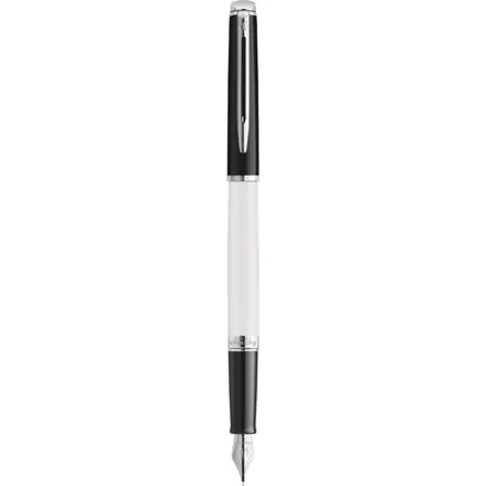 Hemisphere colour blocking fountain pen with palladium trim (blue ink) - PF Concept promotional product, branded with your logo
