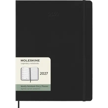 Moleskine hard cover 12 month XL weekly planner - PF Concept promotional product, branded with your logo
