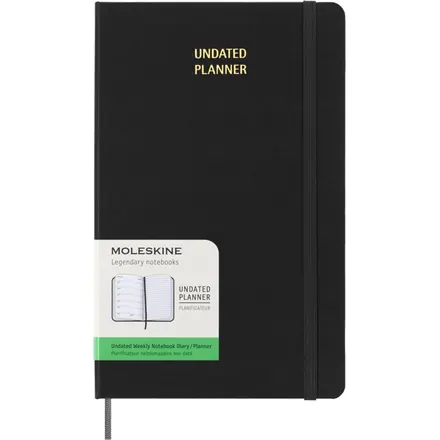 Moleskine hard cover undated L weekly planner - PF Concept promotional product, branded with your logo
