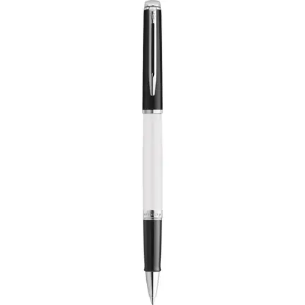Hemisphere colour blocking rollerball pen with palladium trim (black ink) - PF Concept promotional product, branded with your logo