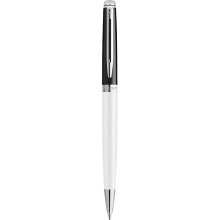 Hemisphere colour blocking ballpoint pen with palladium trim (blue ink) - PF Concept promotional product, branded with your logo