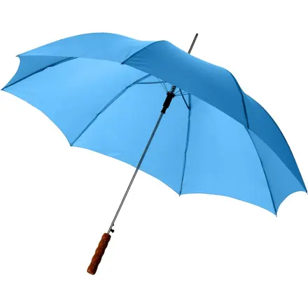 Lisa 23" auto open umbrella with wooden handle - PF Concept promotional product, branded with your logo