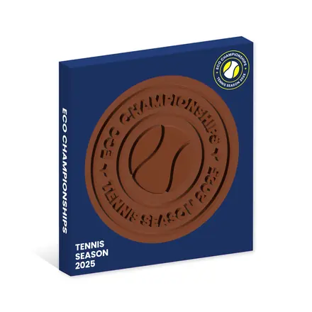 Tennis Season - Eco Window Box - Milk Chocolate Disc - 100mm - branded promotional product